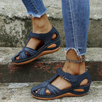 Damen Komfortable Sandaletten mit luftigen Cut-Outs und verstellbarem Riemen R&B