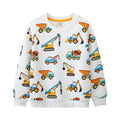 Jungen Sweatshirt mit buntem Baustellenfahrzeug-Design R&B