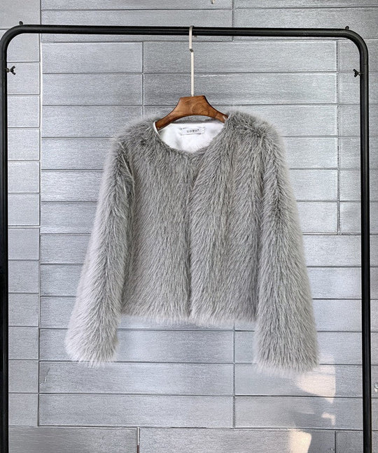 R&BMode | Eleganter Kurzmantel Aus Kunstpelz