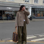 Damen Übergangsjacke mit doppelter Knopfleiste und weichem Stoff R&B