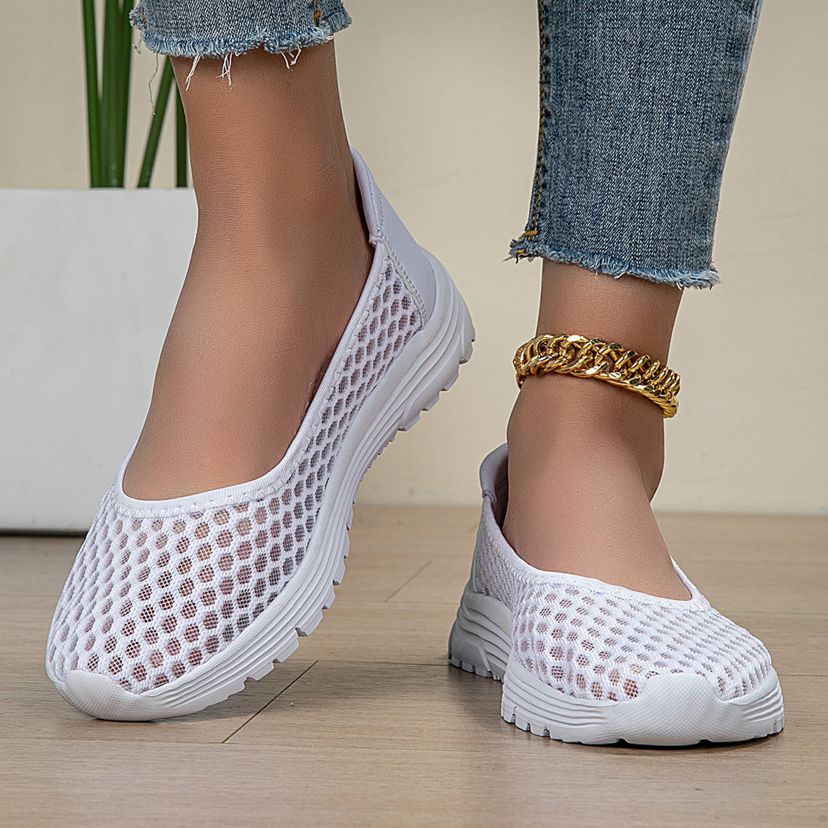 Damen Bequeme Freizeitschuhe mit atmungsaktiver Mesh-Oberfläche
