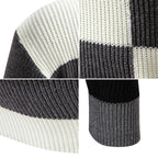 Herren modischer Rollkragenpullover mit strukturiertem Karomuster R&B