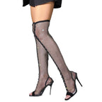 Damen Netzstiefel mit glamourösen Strassdetails R&B