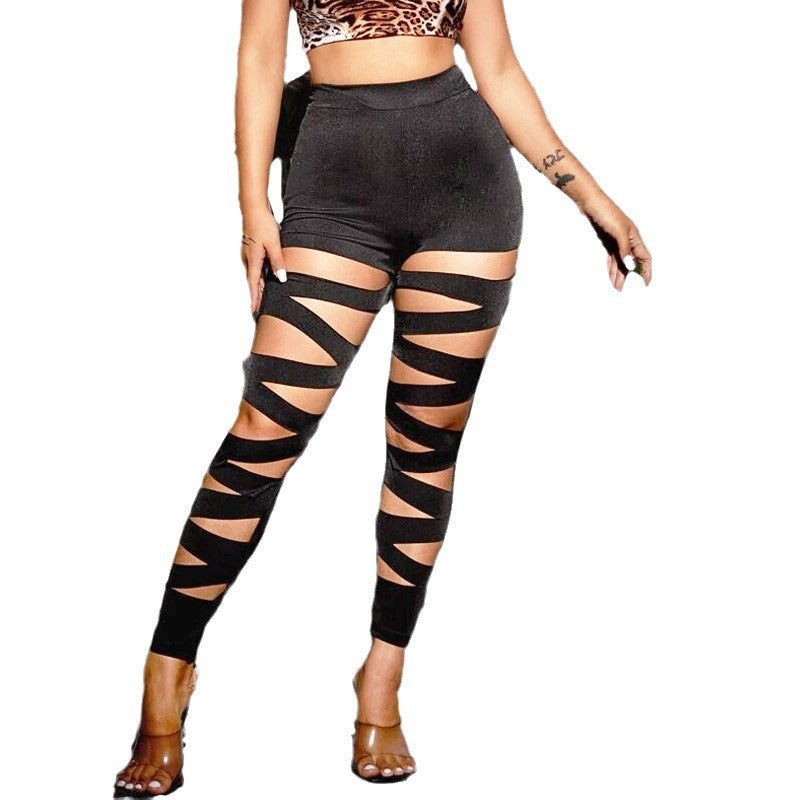 Damen Sportliche Leggings mit aufregendem Cut-Out Design R&B