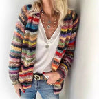 Damen Bunte Strickjacke mit modernem Design R&B
