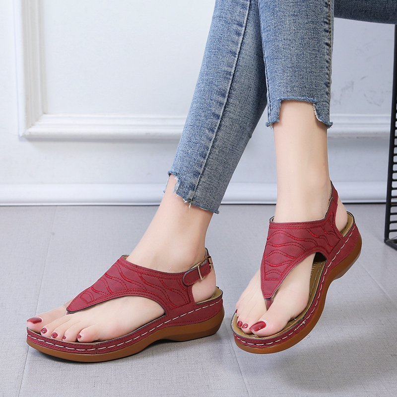 Damen Zehentrenner-Sandalen mit anatomischer Fußbettung R&B