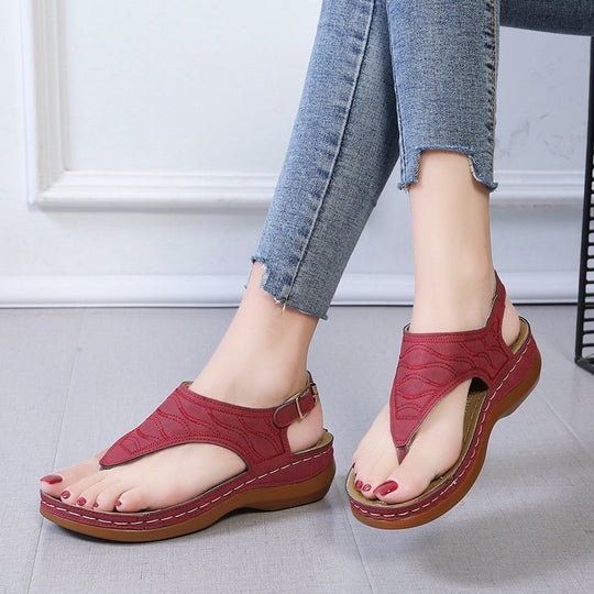 Damen Zehentrenner-Sandalen mit anatomischer Fußbettung R&B