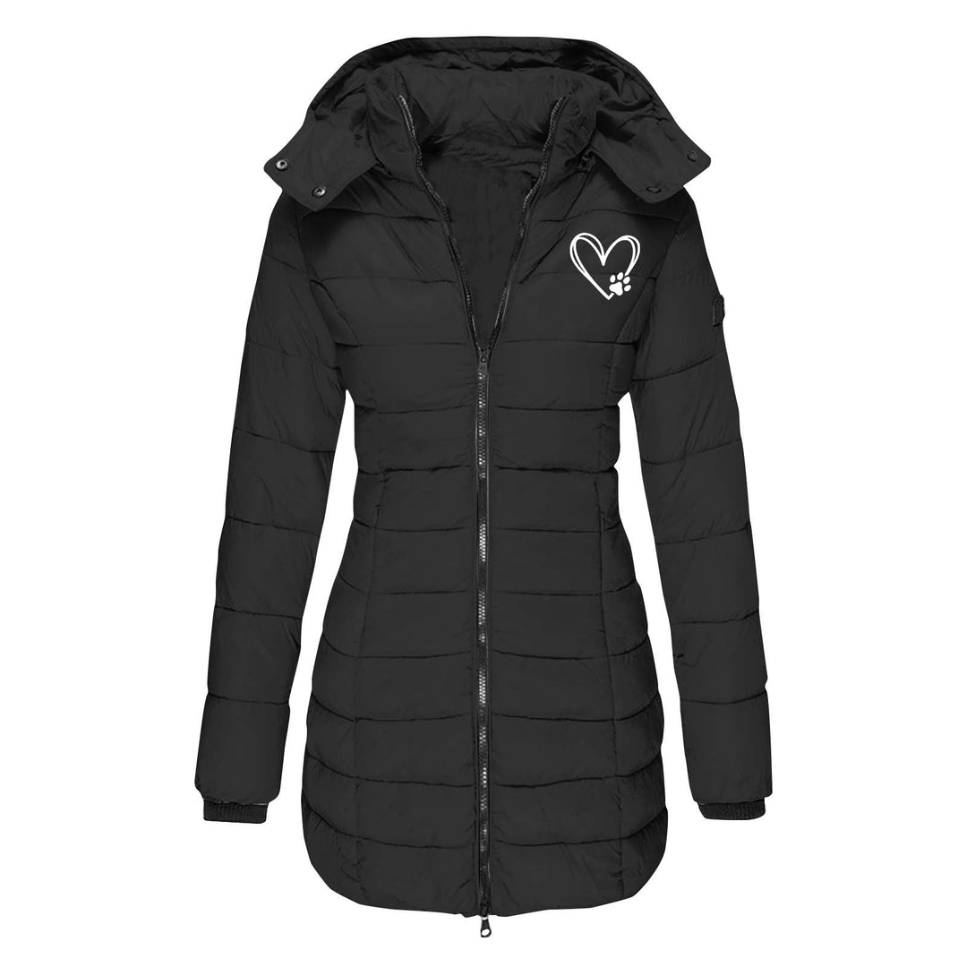 Damen gesteppte Winterjacke mit abnehmbarer Kapuze R&B