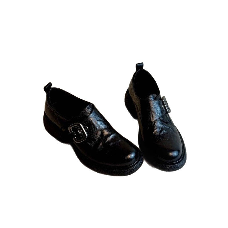 Damen elegante und komfortable Mokassins mit modischen Schnallen R&B