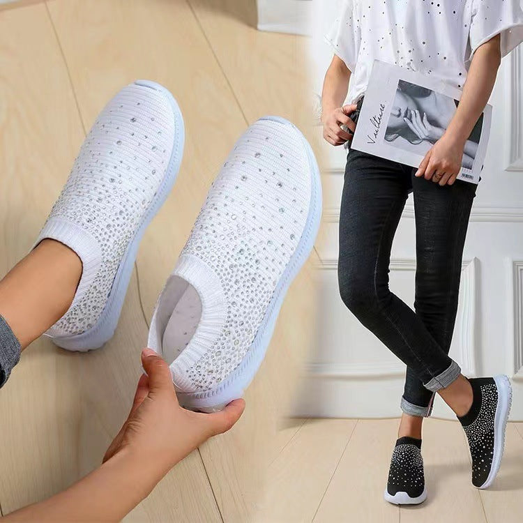 Damen Sneakers mit funkelnden Steinen R&B