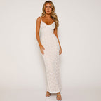 Damen Spitzen-Maxikleid mit eleganten Trägern R&B