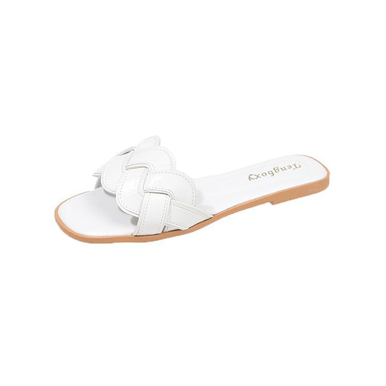 Damen trendige Riemensandalen mit geflochtenem Design und komfortablem Fußbett R&B