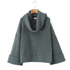 Damen Grobstrickpullover mit schickem Cowl-Neck R&B
