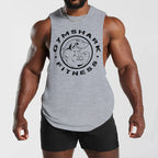 Herren nan ärmelloses Muskelshirt mit extra tiefen Armöffnungen und großem Logodruck R&B