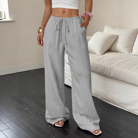 DamenWeit geschnittene Freizeit-Hose mit komfortablem Gummibund und praktischen Taschen R&B