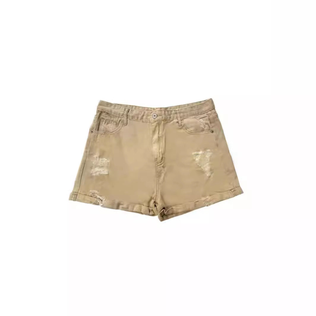 Damen Modische Sommer-Shorts mit Destroyed-Details R&B