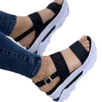 Damen Wedge Sandalen mit Riemen aus hochwertigem TextilgewR&Be R&B
