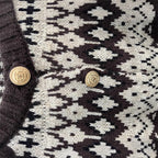 Damen Strickjacke mit traditionellem Norwegermuster R&B