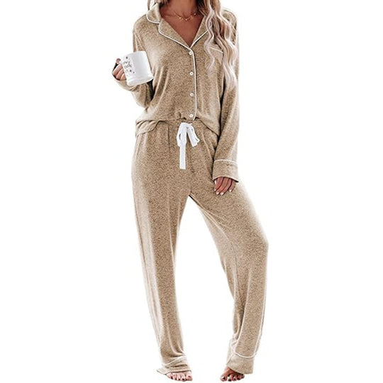 Damen Schlafanzug-Set aus weichem, atmungsaktivem Material R&B