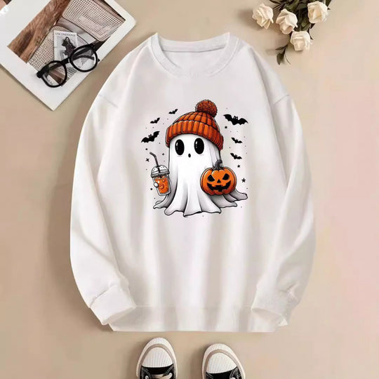 Damen Sweatshirt mit Halloween-Motiv R&B