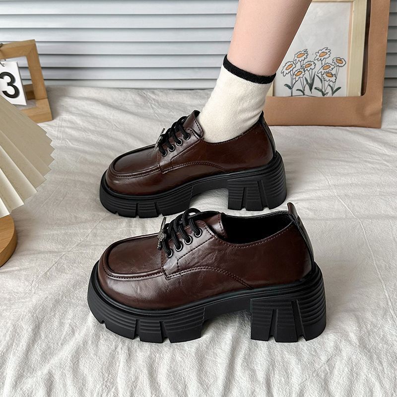Damen modische Plateau-Schnürschuhe mit robustem Profil R&B