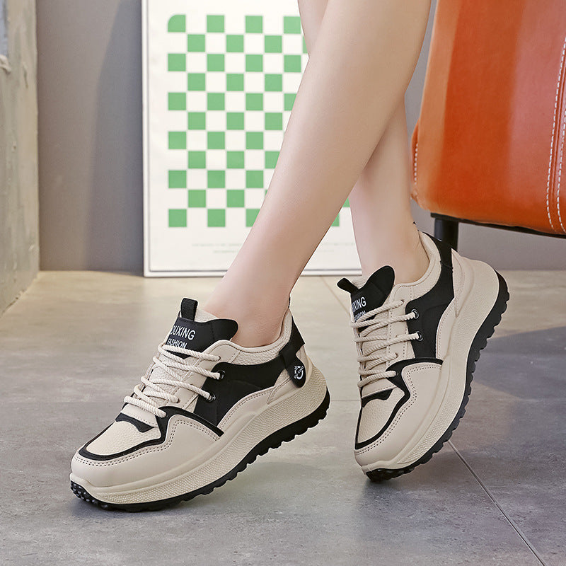 Damen Sportliche Chunky Sneakers mit atmungsaktiver Mesh-Oberfläche und gepolsterter Sohle R&B