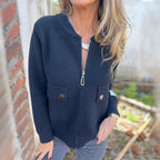 Damen Fleecejacke mit praktischen Taschen und Reißverschluss