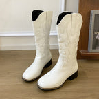 Damen Cowboystiefel im edlen Design mit detaillierter Stickerei R&B