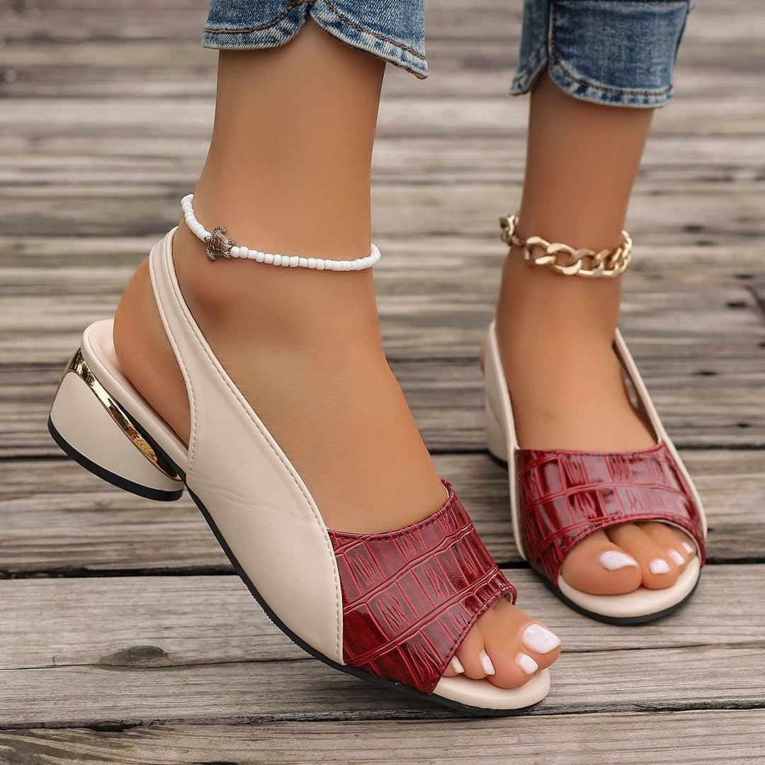 Damen Slingback-Sandalen mit elegantem Netzdesign und verstellbarem Riemen R&B
