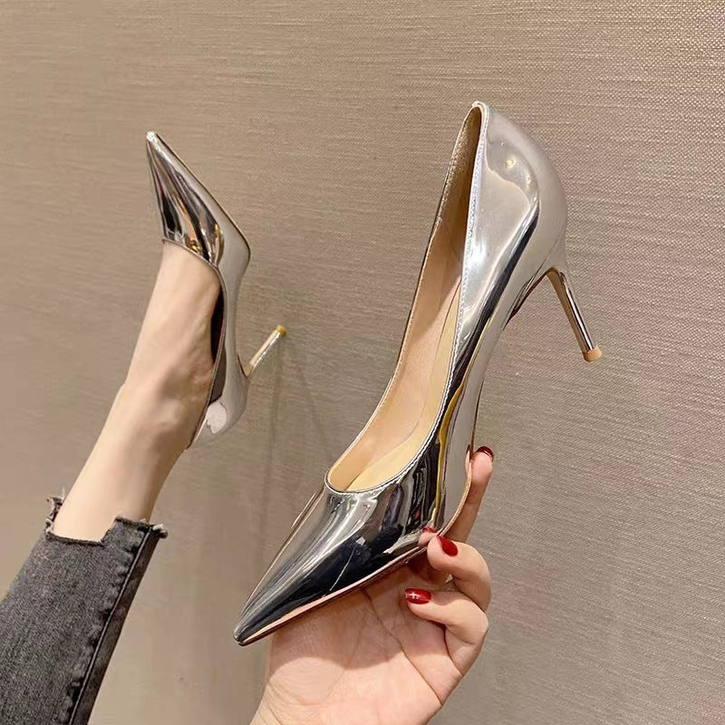 Damen Elegante spitze High Heels mit glänzender Oberfläche und komfortabler Innenpolsterung R&B
