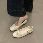 Damen Ballerinas mit verspieltem Schleifen-Design und atmungsaktiver Plattformsohle R&B