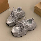 Damen Sportliche Chunky Sneakers mit atmungsaktiven Mesh-Einsätzen und dämpfender Sohle R&B