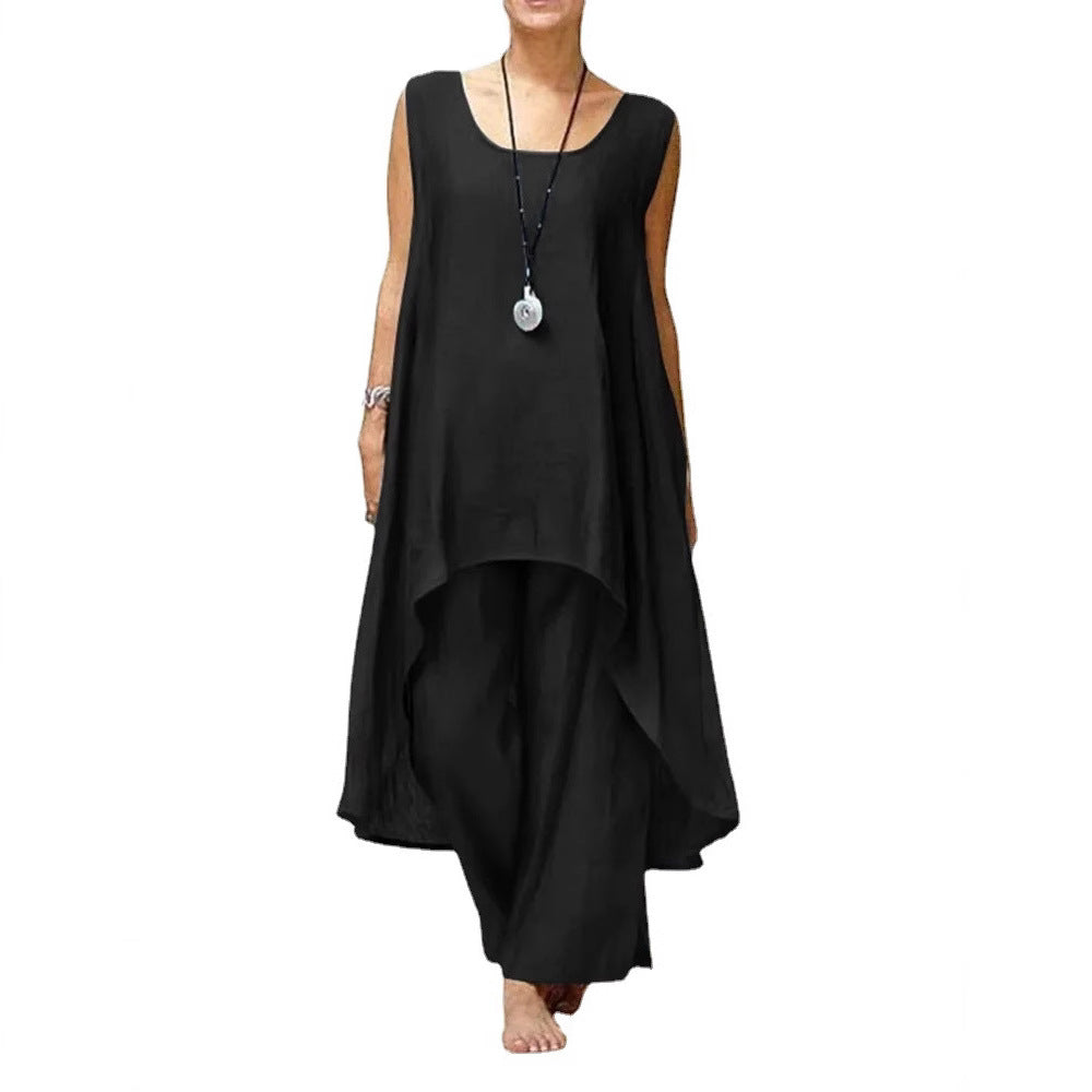 Damen Fließendes Tunika Maxi Overall R&B