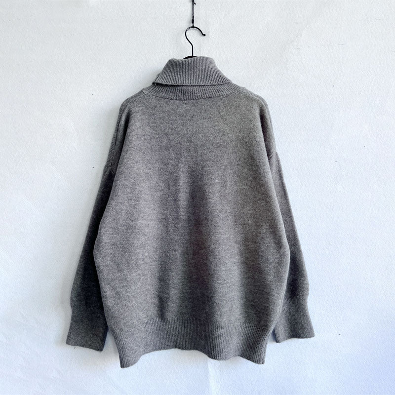 R&B | Einfarbiger Warmer Strickpullover Für Alltag