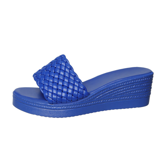 Damen Wedge-Sandalen mit geflochtenem Riemen und ergonomischer Sohle R&B