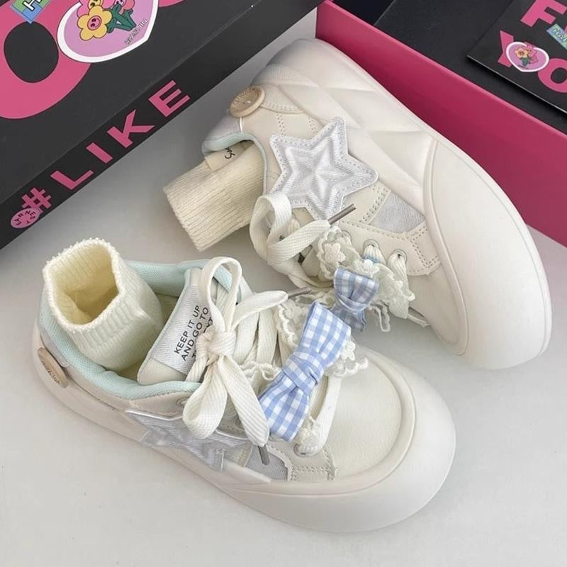 Damen Sneakers aus hochwertigem Leder mit modischem Socken-Design von