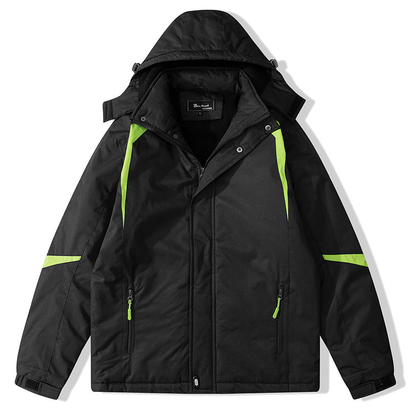 Damen isolierte Outdoor-Jacke mit verstellbarer Kapuze R&B