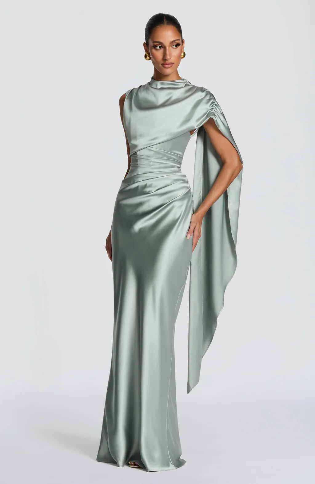 Damen Langarm Abendkleid R&B