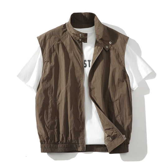 Herren trendige ärmellose Jacke mit modernem Design R&B
