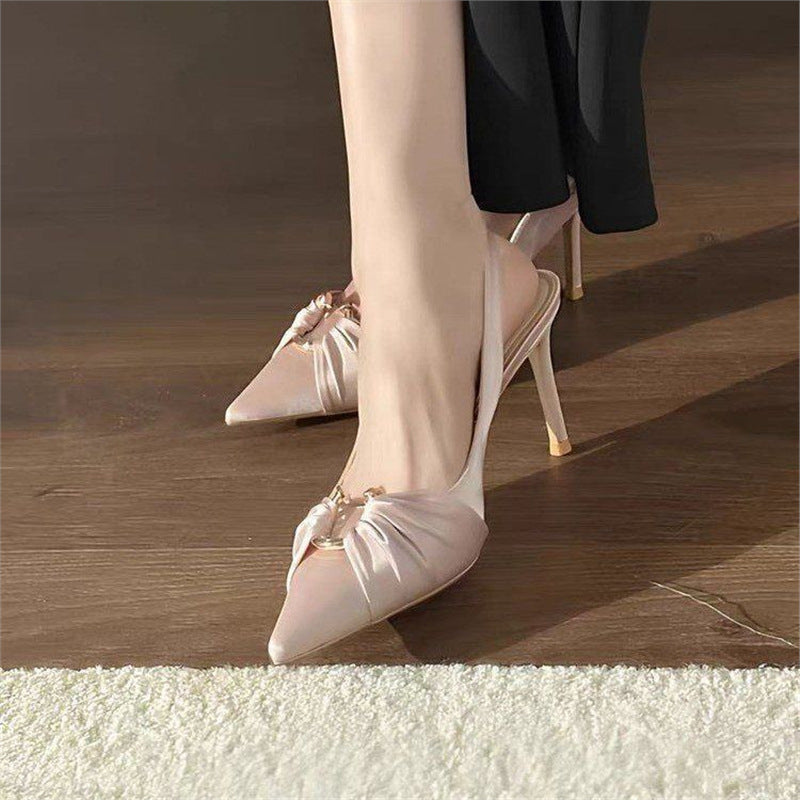 Damen Slingback High Heel Schuhe mit dekorativem Knotendesign R&B