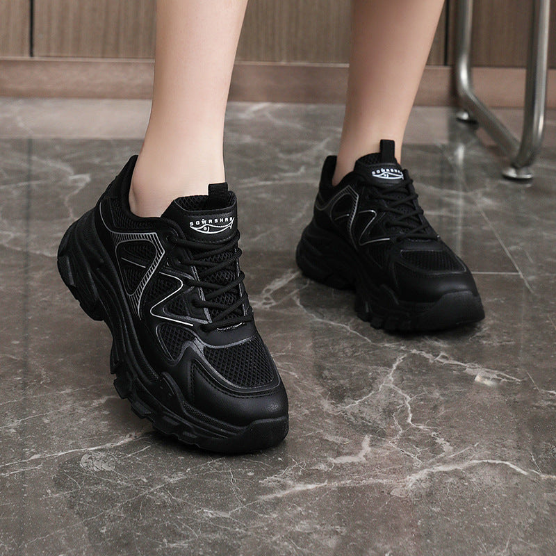 Damen sportliche Fitness Sneakers mit atmungsaktiver Mesh-Oberfläche R&B
