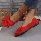 Damen Ballerinas mit dekorativem Schleifen-Design und spitzem Zehenbereich R&B