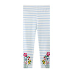 Mädchen Leggings mit buntem Blütenstickdesign R&B