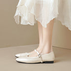 Damen elegante Ballerinas mit modischem Riemchen