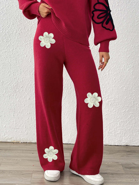 Damen Weite Strickhose R&B