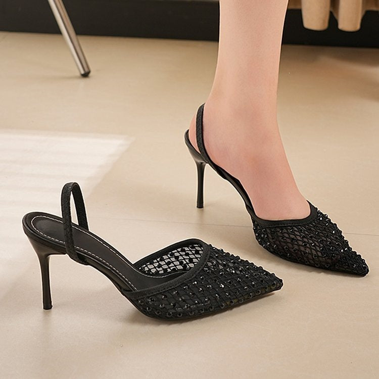 Damen Slingback Schuh mit funkelndem Strass R&B