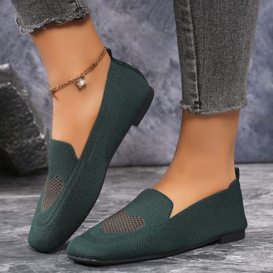 Damen Elegante Slip-On Ballerinas mit Herzdetails R&B