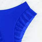 Damen Bikinislip mit Rüschen und hohem Taillenbereich R&B