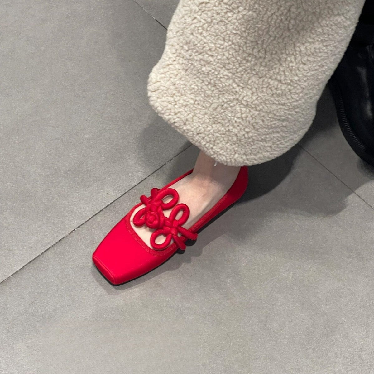 Damen Ballerinas mit modischem Knotendesign R&B