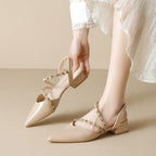 Damen elegante Slingbacks mit modischen Nieten